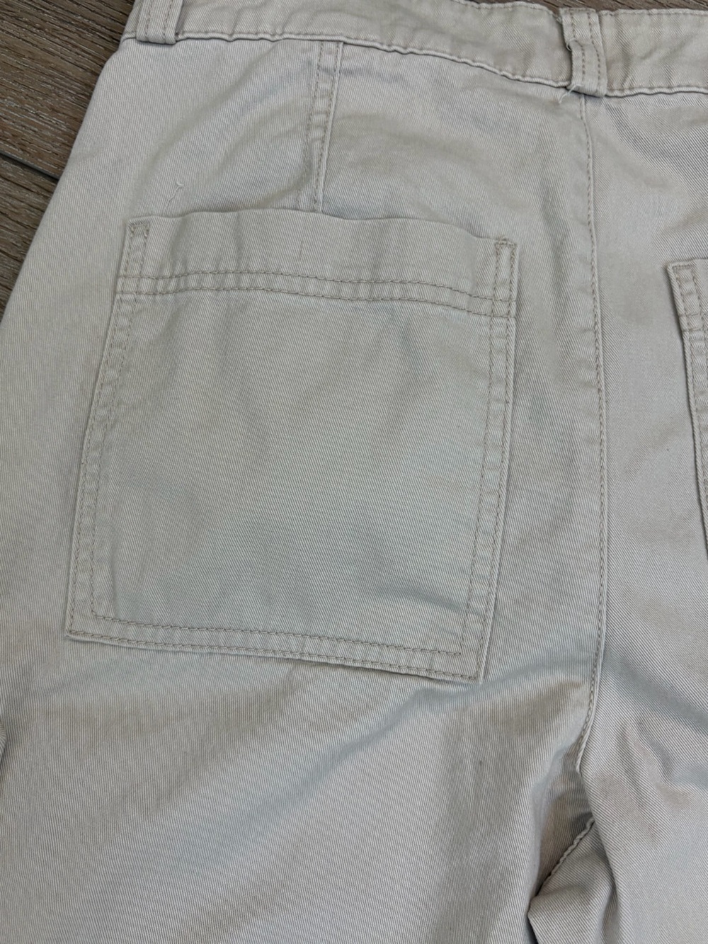H&M Cream Beige Utility Cargo Pants Size 6 Straight Leg - Picture 5 of 8